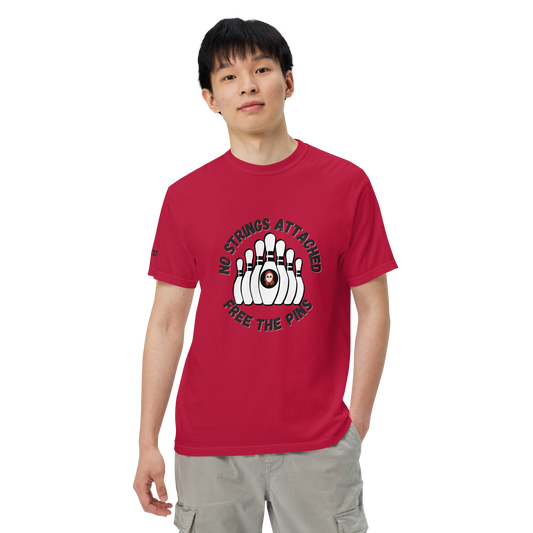 "No Strings Attached"- Men’s garment-dyed heavyweight t-shirt