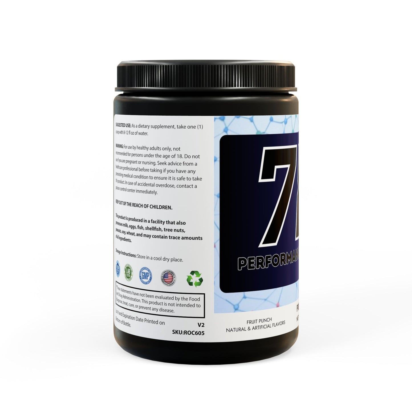 78D Pre-Workout Supplement, Fruit Punch (204g, 7.1oz)