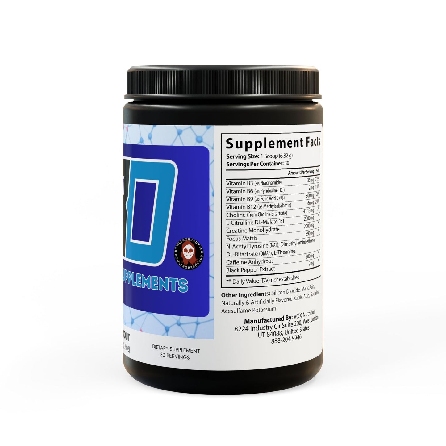78D Pre-Workout Supplement, Fruit Punch (204g, 7.1oz)