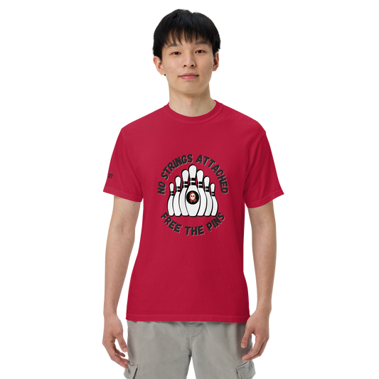 "No Strings Attached"- Men’s garment-dyed heavyweight t-shirt
