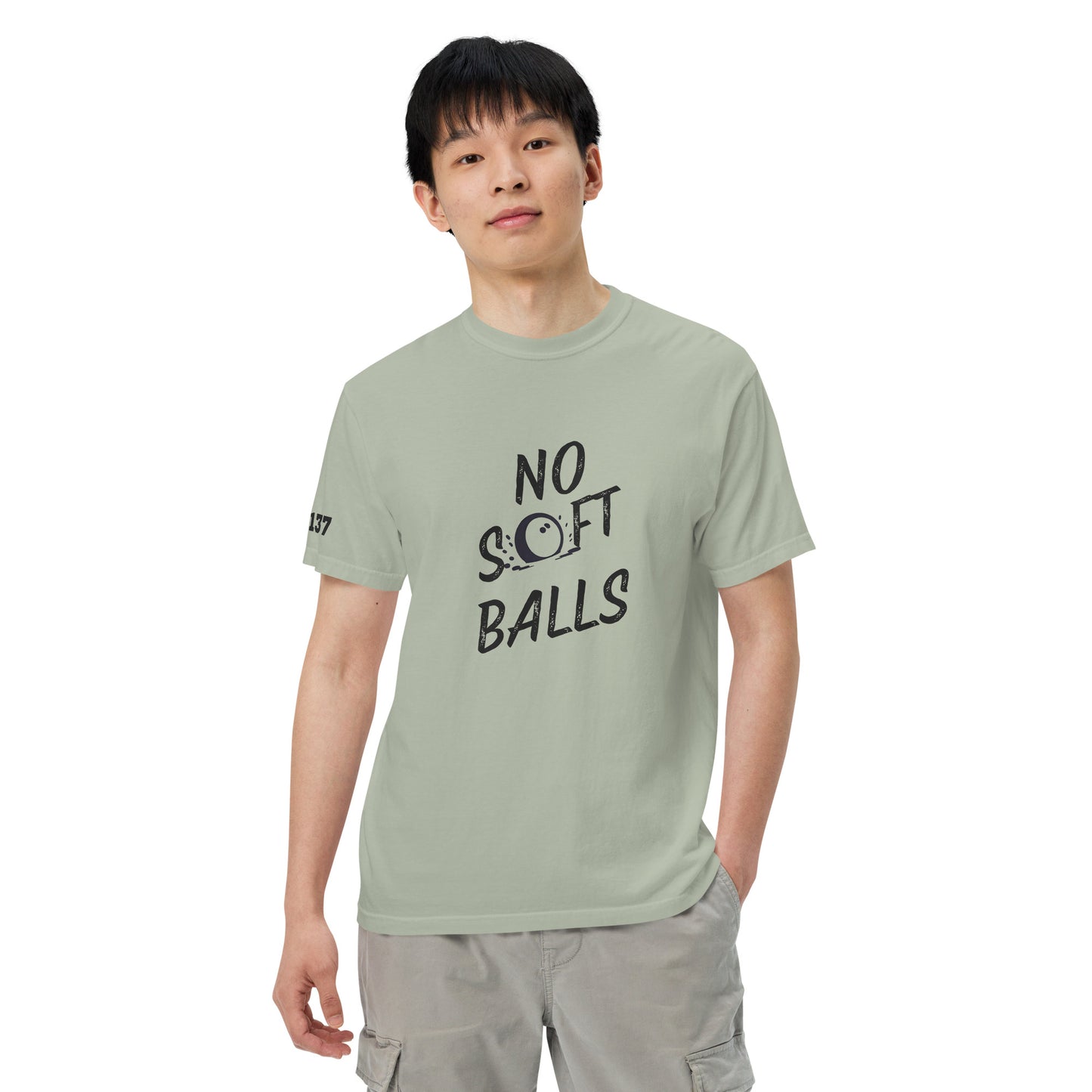 No Soft Balls- Unisex garment-dyed heavyweight t-shirt