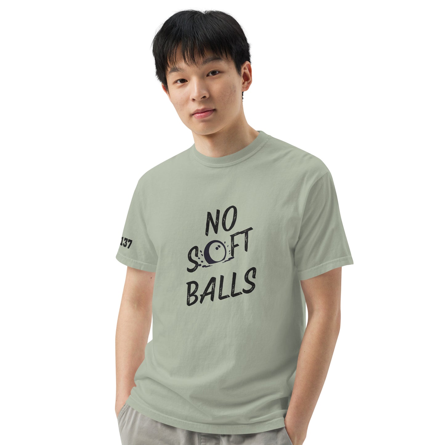 No Soft Balls- Unisex garment-dyed heavyweight t-shirt