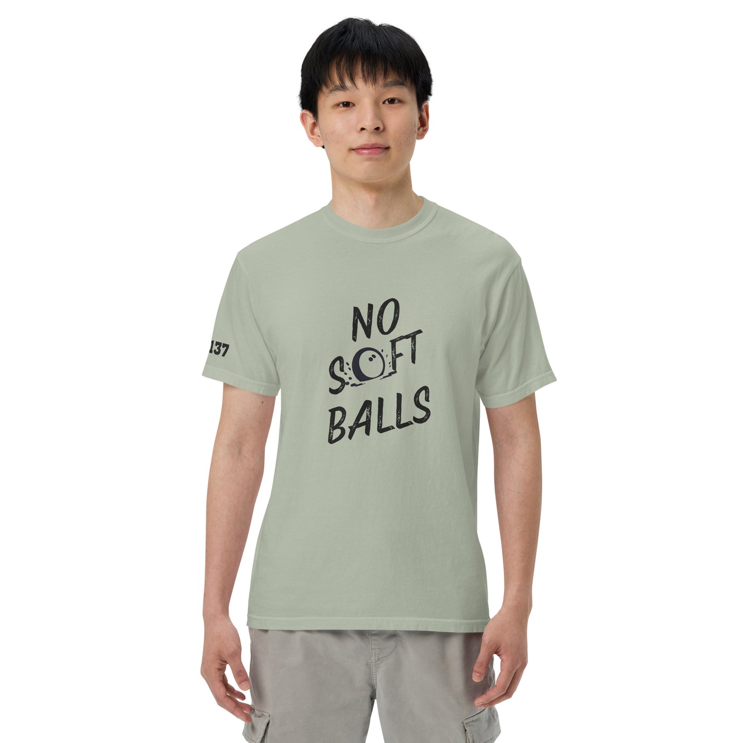 No Soft Balls- Unisex garment-dyed heavyweight t-shirt