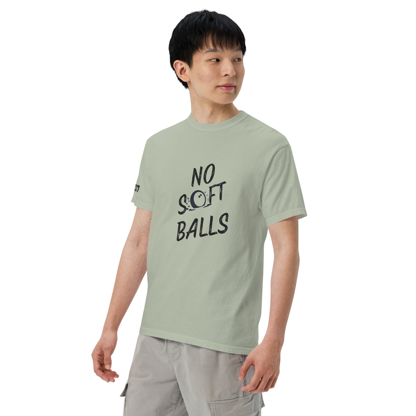 No Soft Balls- Unisex garment-dyed heavyweight t-shirt