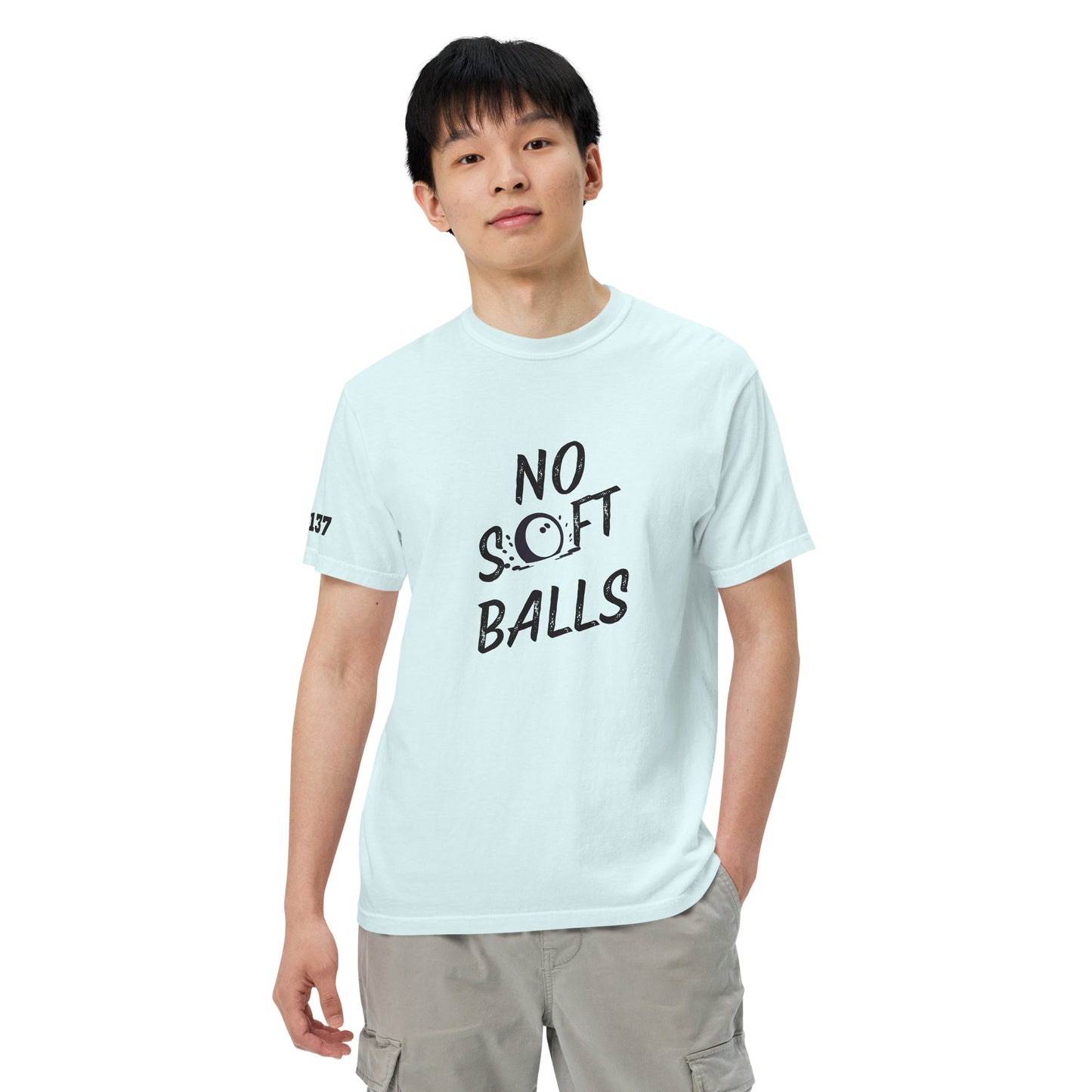 No Soft Balls- Unisex garment-dyed heavyweight t-shirt