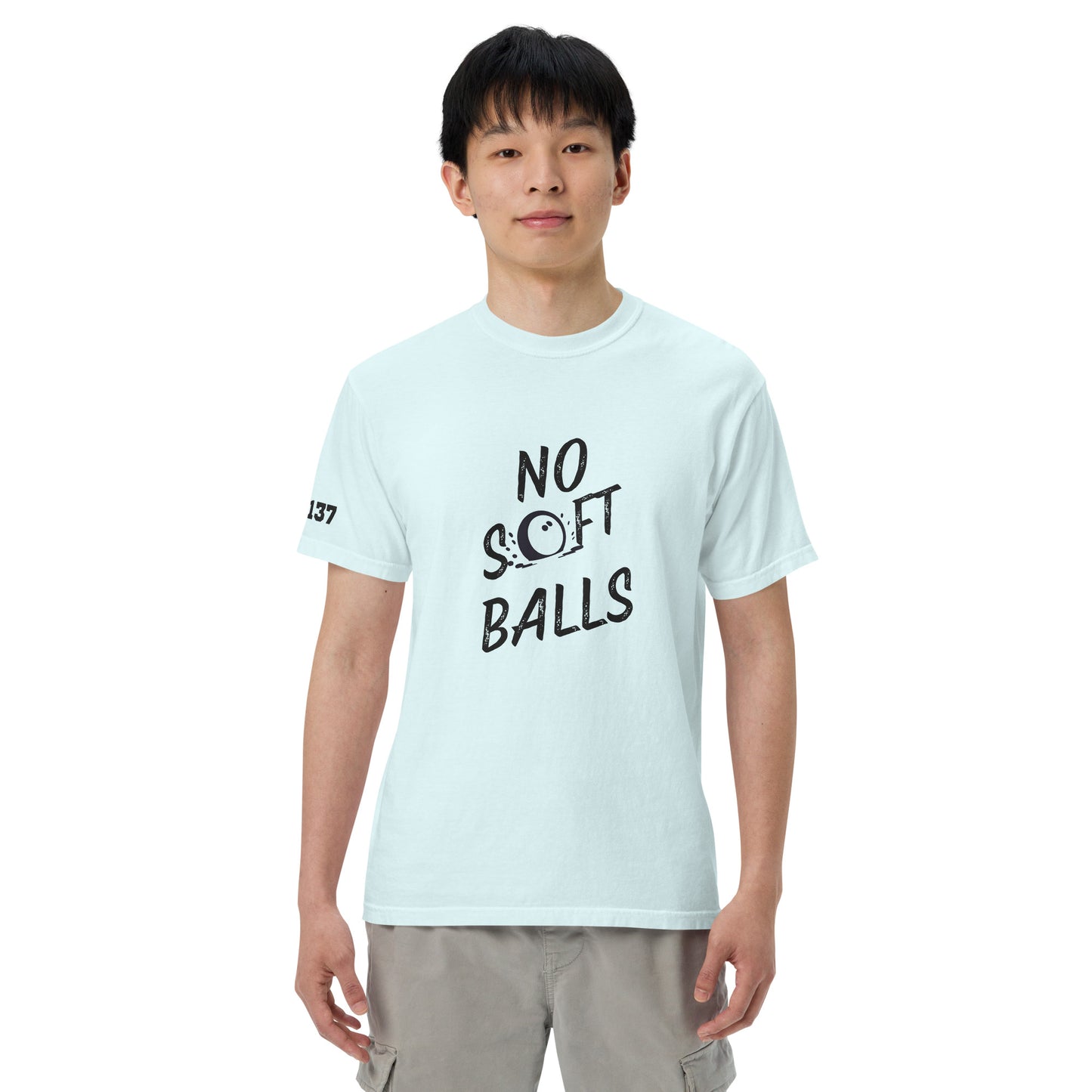 No Soft Balls- Unisex garment-dyed heavyweight t-shirt