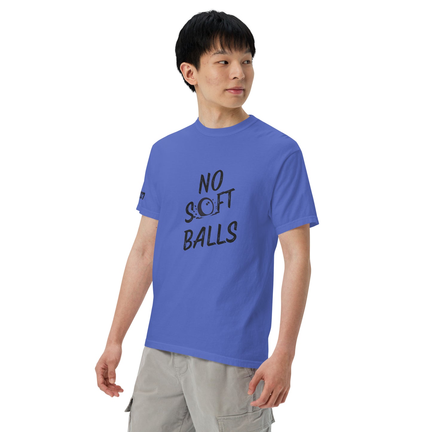 No Soft Balls- Unisex garment-dyed heavyweight t-shirt