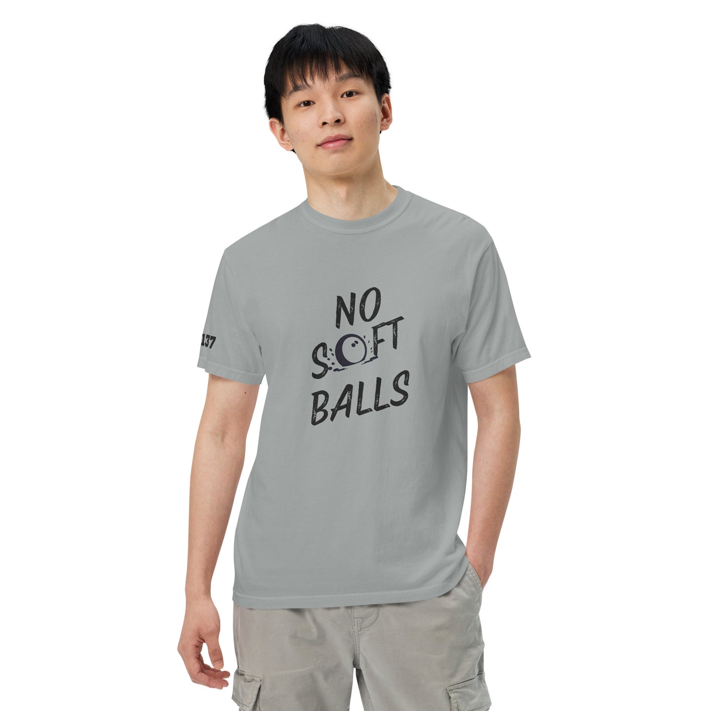 No Soft Balls- Unisex garment-dyed heavyweight t-shirt