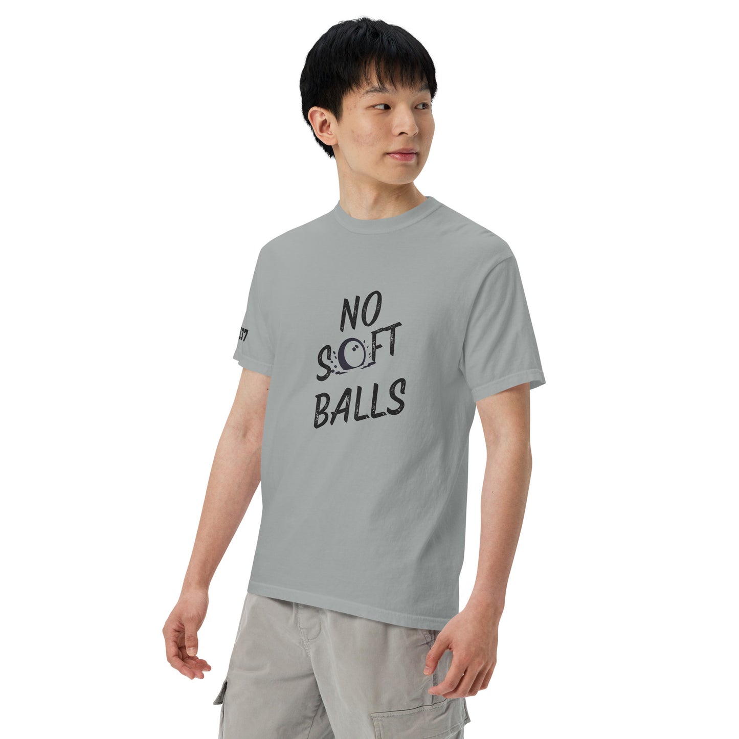No Soft Balls- Unisex garment-dyed heavyweight t-shirt
