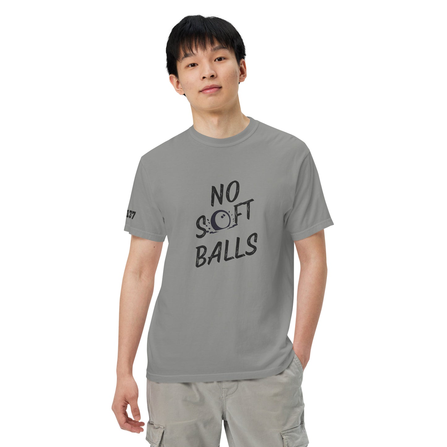 No Soft Balls- Unisex garment-dyed heavyweight t-shirt