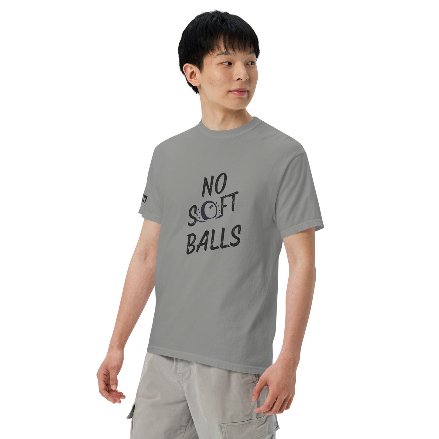 No Soft Balls- Unisex garment-dyed heavyweight t-shirt