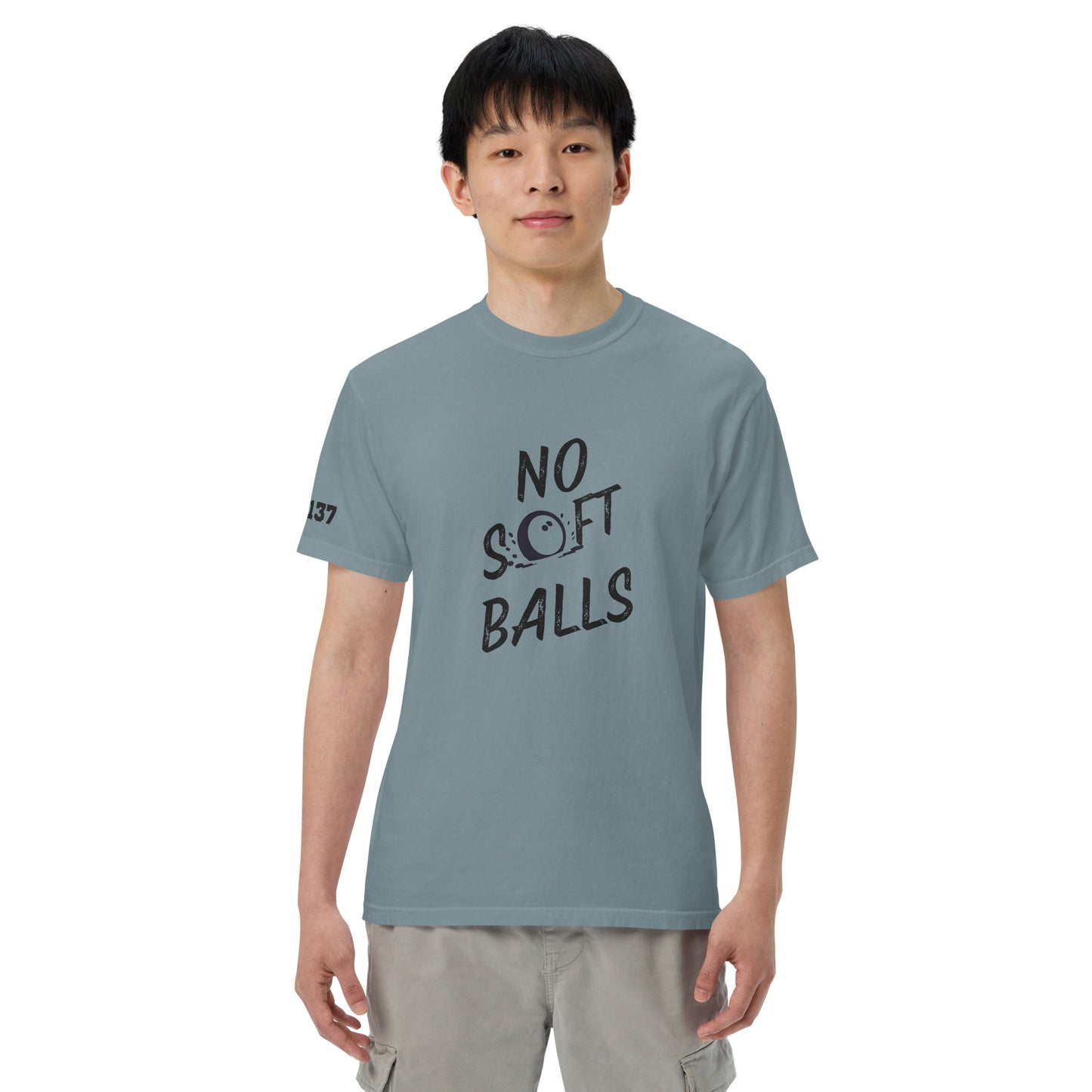 No Soft Balls- Unisex garment-dyed heavyweight t-shirt