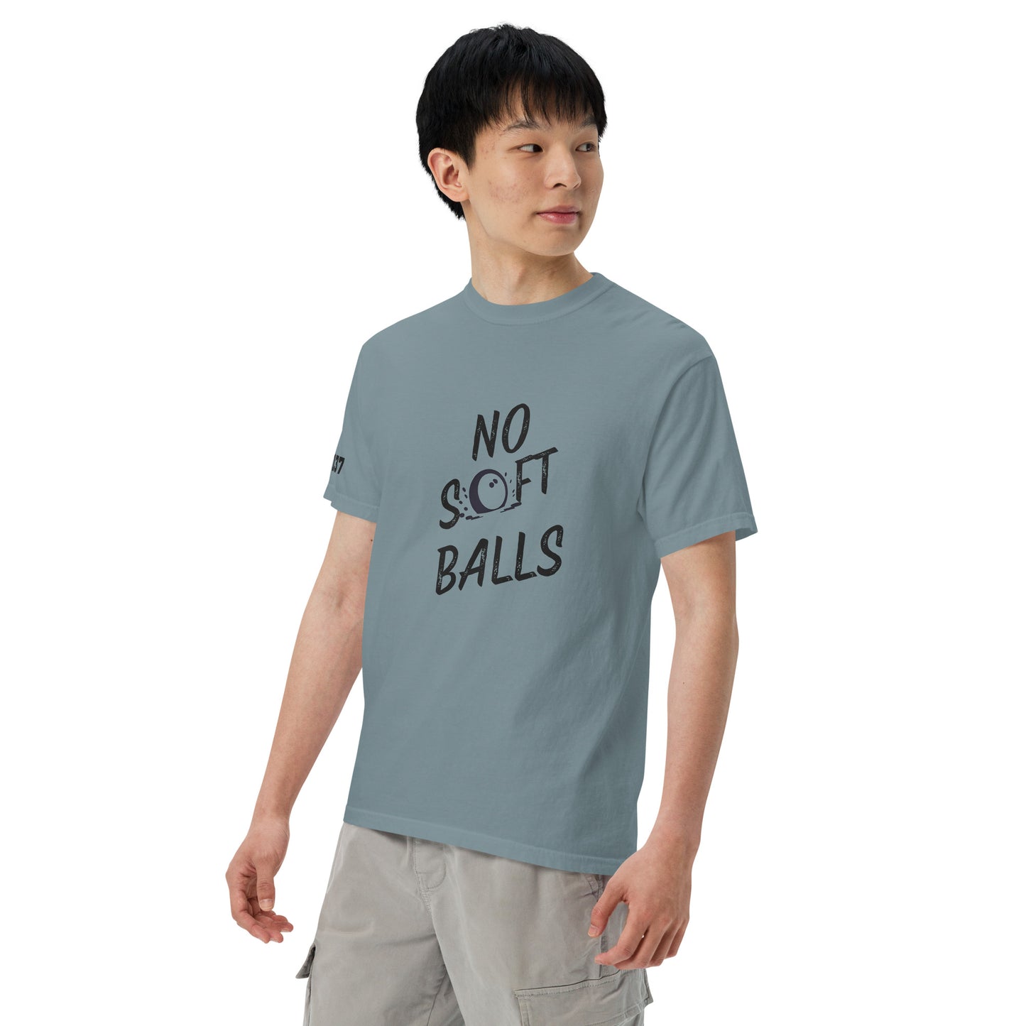No Soft Balls- Unisex garment-dyed heavyweight t-shirt