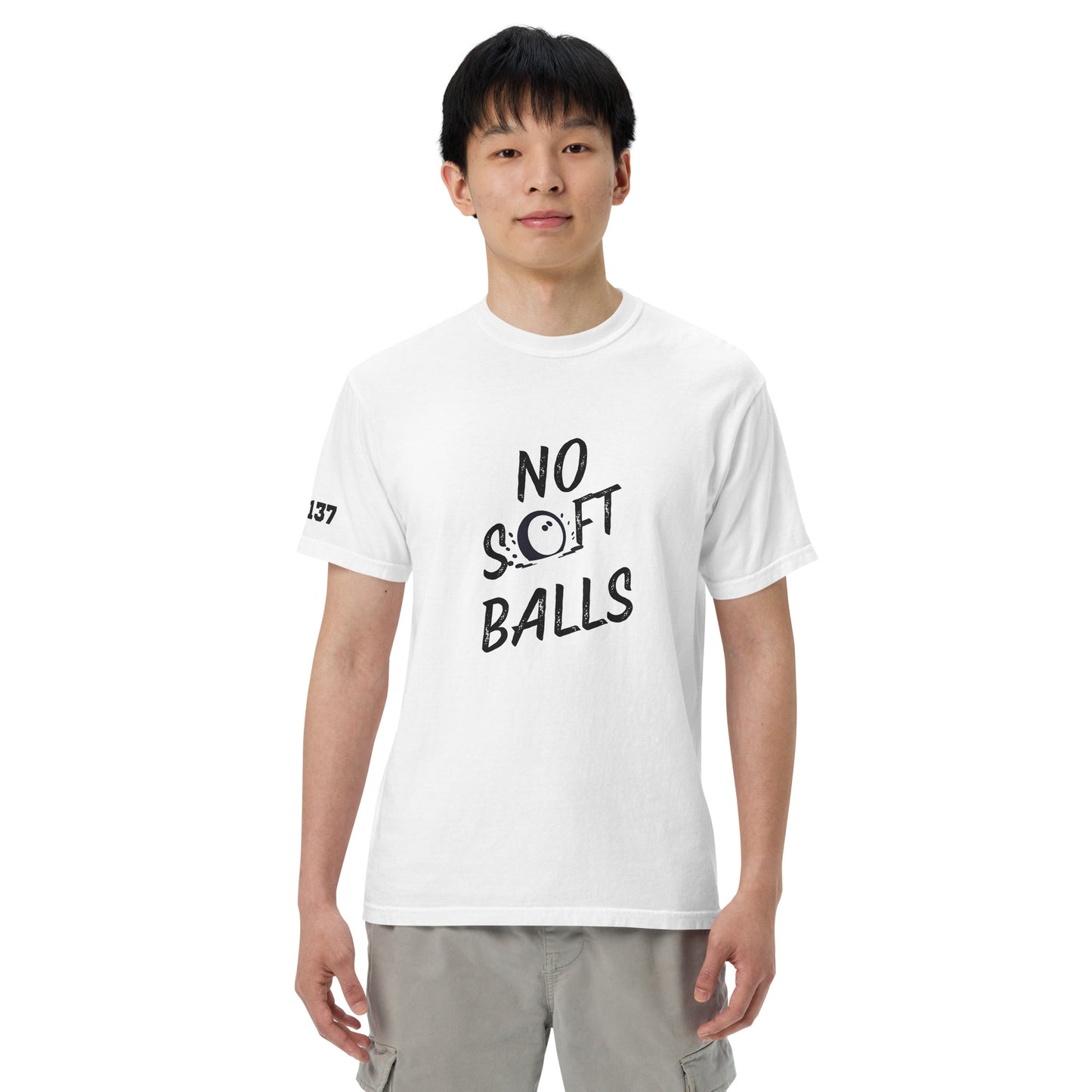 No Soft Balls- Unisex garment-dyed heavyweight t-shirt