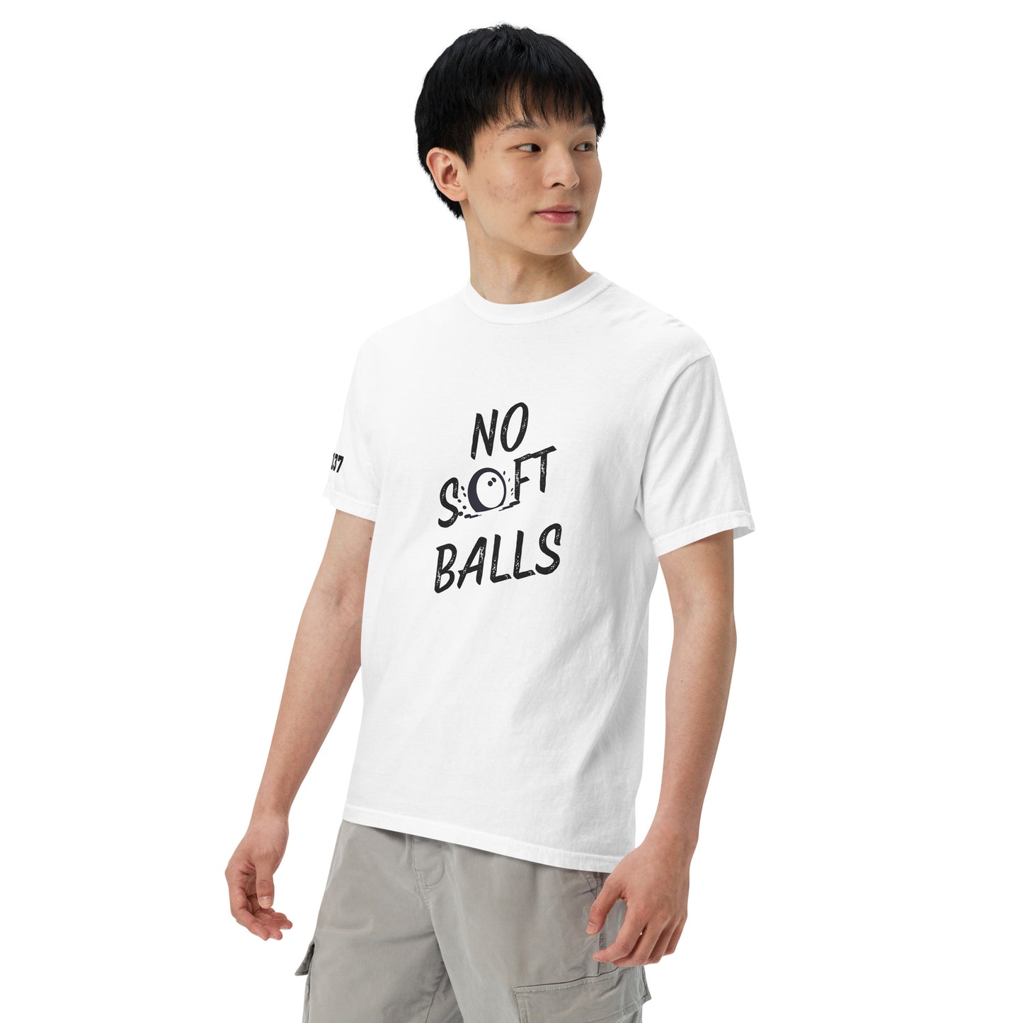 No Soft Balls- Unisex garment-dyed heavyweight t-shirt